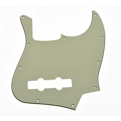 Image of KAISH 4 String J Bass Style Pickguard Pick Guard Scratch Plate for USA/Mexico Jazz Aged White
