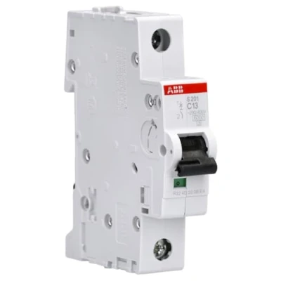 Image of ABB S201 C13 Miniature Circuit Breaker, 1 Pole, Type C, 6/10kA Breaking Capacity, 13 Amp Current (2CDS251001R0134)