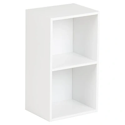 Image of Hartleys White Freestanding Bookcase 2 Tier