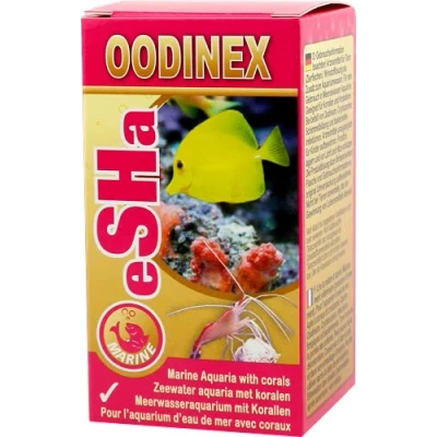 Image of eSHa Oodinex against coral fish disease, sea water ichthyo, infections, chafing, head titch and tissue dying, etc.