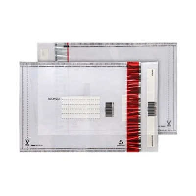 Image of Purely Everyday Polypost Polythene Pocket Peel and Seal Clear C4 320x240 70mic Pack of 20