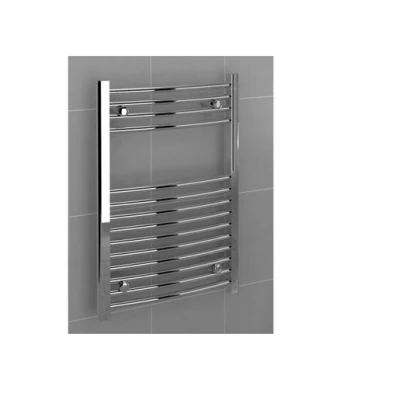 Image of Vitellio Towel Rail Curved Ladder Radiator Chrome 800mm x 500mm