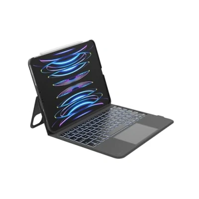 Image of Belkin Everyday iPad Keyboard Case with Cradle, Backlit Bluetooth Keyboard, Multi gesture Controls, Magnetic Apple Pencil Storage, QWERTY, Multimedia Keys for Air M2 11&quot;,10.9&quot;, Pro 11&quot;