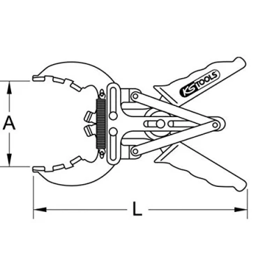 Image of KS Tools 150.1176 Piston ring pliers, Ø80 120mm
