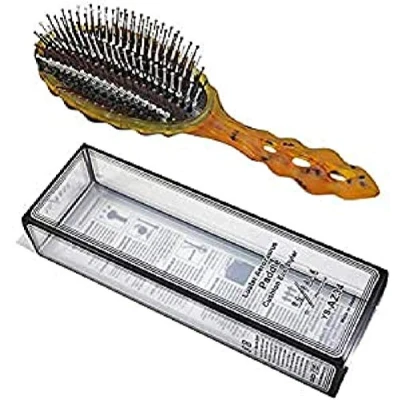Image of Y.S. Park Luster Aerozaurus Paddle Cushion Eco Styler Hair Brush, Amber, 0.13 kg