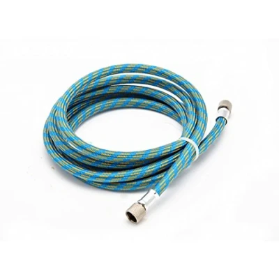 Image of ABEST 6FT 1.8 Meter Braided Airbrush Hose Air 1/8&quot; Adaptor Fitting AB B31 1.8M