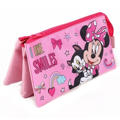Image of TDL Disney Minnie Mouse 3 Compartment Pencil Case School