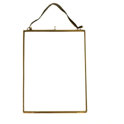 Image of Hanging Brass Photo Frame Choice Of Size &amp; Colour (Medium 15 x 20cm)