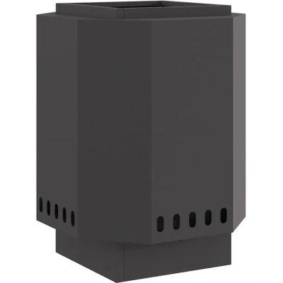 Image of vidaXL Smokeless Fire Pit Black 38x38x51 cm Steel