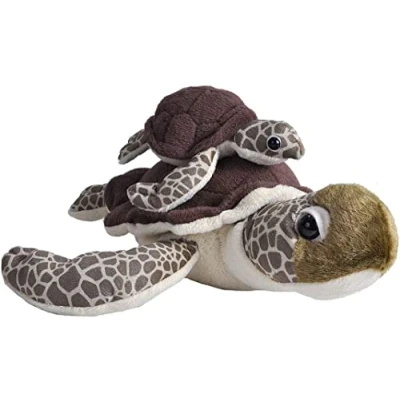 Image of Wild Republic Mom and Baby Sea Turtle, Stuffed Animal, 12 Inches, Gift for Kids, Plush Toy, Fill is Spun Recycled Water Bottles