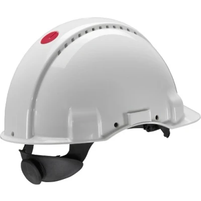 Image of 3M Hard Hat, Uvicator, Pinlock, Ventilated, Leather Sweatband, White, G3000DUV VI