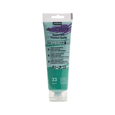 Image of PEBEO 89033 120ml DecoCreme, Acrylic, Emerald, 14 x 4.5 6.5 cm