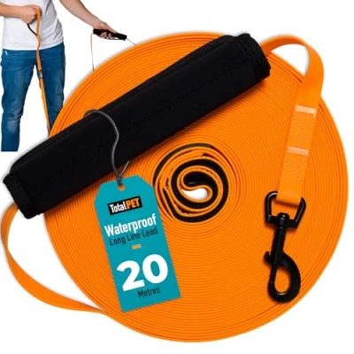 Image of Total Pet Training Lead for Dogs, Waterproof Long Line Recall &amp; Obedience Extra Dog Suitable all Sized Dogs (20m)