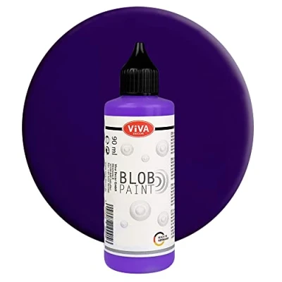 Image of Viva Decor® Blob Paint (Purple, 90 ml) Ready to Use Painting Colours with Acrylic Properties Dot Art, Dotting Tool for Canvas, Mandala and Much More Made in Germany