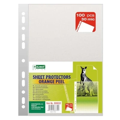 Image of D.RECT Document Wallets 30 µm/Mic/Micron Thickness 0.03 mm A4 Pack of 100 Grained