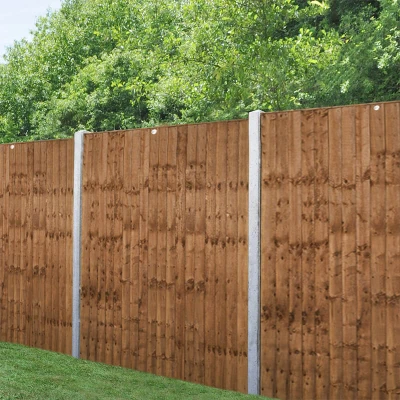 Image of Forest 6&#039; x 5&#039;6 Brown Pressure Treated Vertical Closeboard Fence Panel (1.83m 1.69m)