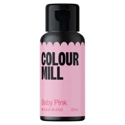 Image of Colour Mill Aqua Blend Food Colouring Liquid Baby Pink Edible Paint for Royal Icing, Macarons, Meringue, Fondant, Jellies, Beverages and more 20 ml