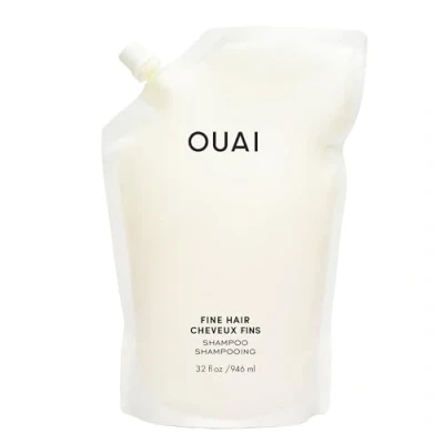 Image of OUAI Fine Shampoo Refill Volumizing with Strengthening Keratin, Biotin &amp; Chia Seed Oil for Hair Delivers Weightless Body Paraben, Phthalate Sulfate Free Care 946ml
