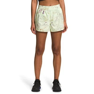 Image of THE NORTH FACE Women&#039;s Limitless Shorts, Lime Cream Valley Floor Print, XL