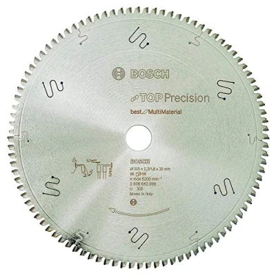 Image of Bosch 2608642099 305 x 30 2.3/1.8 mm 96T Top Precision Sawing for Multi Material