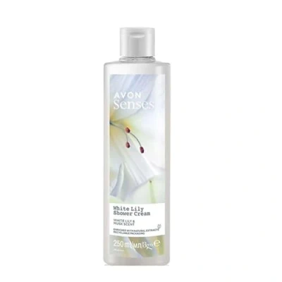 Image of Avon Senses Shower Gel/Cream (White Lily &amp; Musk Scent, 250ml)