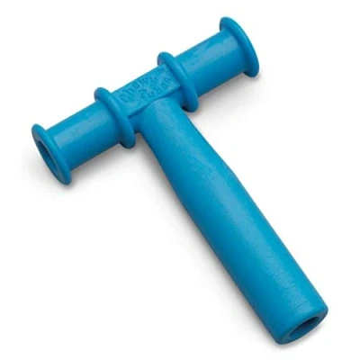Image of Chewy Tubes Blue, Resilient Rubber Teether for Biting and Chewing Practice, Latex Free, PVC Phthalate Machine Wash, 1 Piece