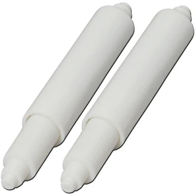 Image of 2X Replacement Toilet Roll Holders Standard Size White Spindle Spring Rollers