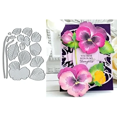 Image of Spring Flower Leaf Metal Die Cuts for Card Making, Cutting Dies Cut Stencils DIY Scrapbooking Album Decorative Embossing Paper Art Craft