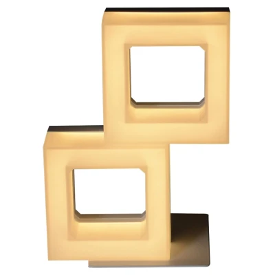 Image of Moggi Twin Square Integrated LED Table Lamp White 3000K
