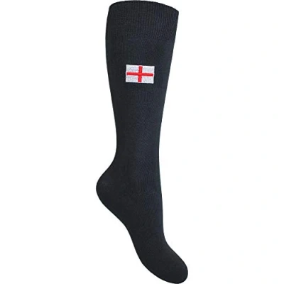 Image of TeddyTs Men&#039;s Vintage England Embroidered Socks (UK 6 11 (EUR 39 45), St. George Grey)