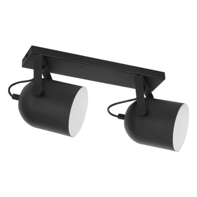 Image of Spectra Twin Ceiling Spotlight Black 2xE27