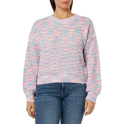Image of UCY Women&#039;s Knitted Jumper, Pink Multi Coloured, M/L