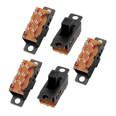 Image of sourcing map 5Pcs 3 Position 6P DPDT Micro Miniature PCB Slide Switch Latching Toggle