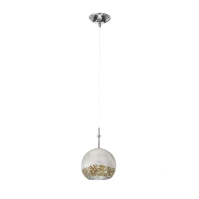 Image of Luna Glass Dome Pendant Ceiling Light Chrome