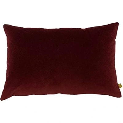 Image of furn. Contra Cushion Cover, Velvet Oblong Design, Polyester, Linen, OxBlood, 40 x 60cm