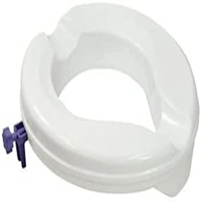 Image of Aidapt 50mm (2&quot;) Elevation Raised Comfortable Toilet Seat Easy Fit White