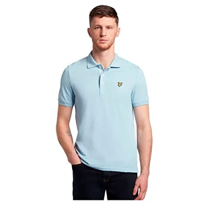 Image of Lyle &amp; Scott Plain Polo shirt, Men&#039;s, Size: Small, Light blue