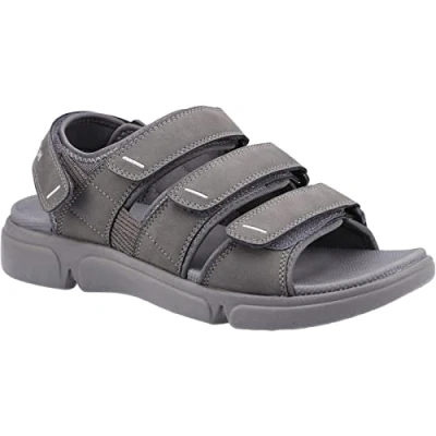Image of Hush Puppies Men&#039;s Raul Slide Sandal, Grey, 11 UK