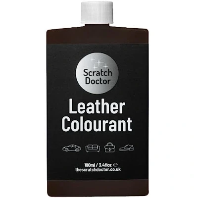 Image of Scratch Doctor Leather Colourant Restore &amp; Repair Faux Vinyl Paint for Furniture Sofas Car Seats Shoes Handbags (Chocolate, 100ml)