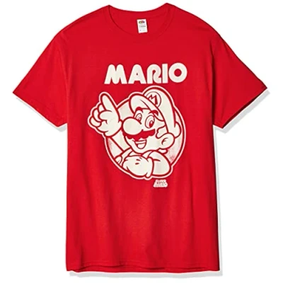 Image of Nintendo Men&#039;s So Mario T Shirt, Red, XL