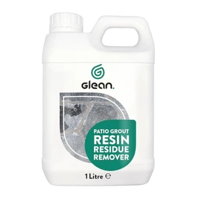 Image of GLEAN Patio Grout Resin Residue Remover PORCELAIN &amp; NATURAL STONE Removes Acrylic, Epoxy and Silicone From Brush in Jointing Compounds 1 Litre
