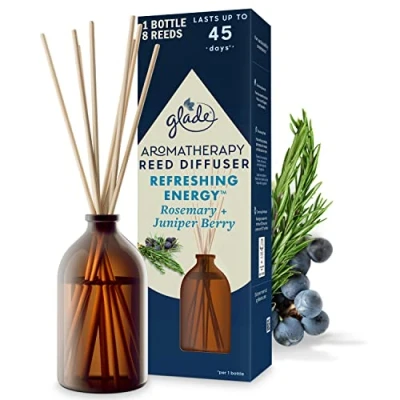 Image of Glade Aromatherapy Reed Diffusers, Essential Oils Diffuser with Refreshing Fragrance, Energy Rosemary &amp; Juniper, 80ml