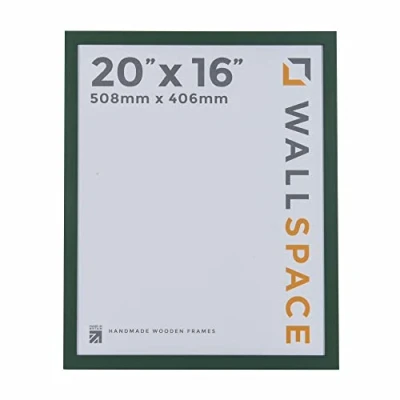 Image of Wall Space 20x16 Green Frame Modern Wooden Picture inches 20 x 16 Photo 16x20 Frames made from SOLID WOOD with REAL GLASS