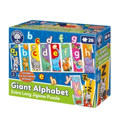 Image of Orchard Toys Giant Alphabet, Educational and Fun Puzzle, Includes Poster Learning Guide, Ideal for Kids Age 3+