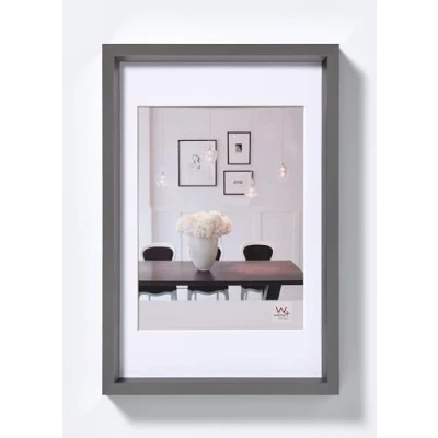 Image of walther Design Picture Frame Steel 40 x 50 cm with PassepArtout, Style Plastic ES050D
