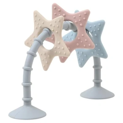Image of Shnuggle Stick &#039;n&#039; Play Sensory Star Toy and Teether Suction Cup Hoop with 3 Stars for Baths, Highchairs More Suitable from Newborn 0+