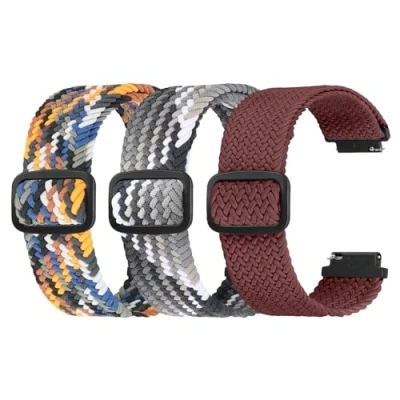 Image of Ecogbd Elastic Nylon Replacement Strap 16mm 18mm 20mm 22mm, Quick Release Watch Straps, Soft Fabric Adjustable Breathable Sport Women Men