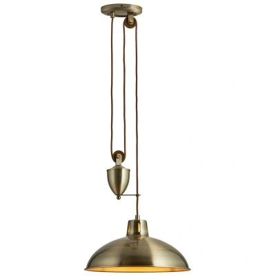 Image of Polka Dome Ceiling Pendant Light Antique Brass, E27