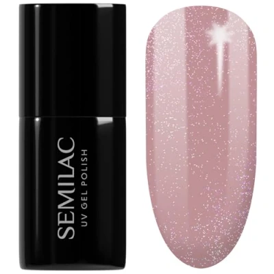 Image of SEMILAC 320 Shimmer Dust Beige Nail UV Gel Polish Long Lasting and Easy to Apply Soak off UV/Led Perfect for Home Professional Manicure Pedicure 7 ml
