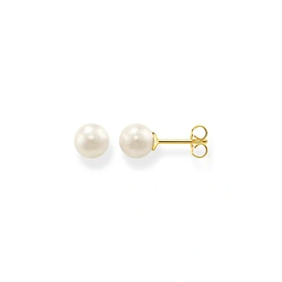 Image of Thomas Sabo Ladies 18 carat (750) bicolor Irregular Stud Earrings H1430 430 14